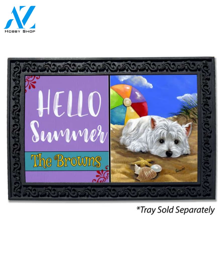Personalized West Highland Terrier Beach Doormat - 18" x 30"
