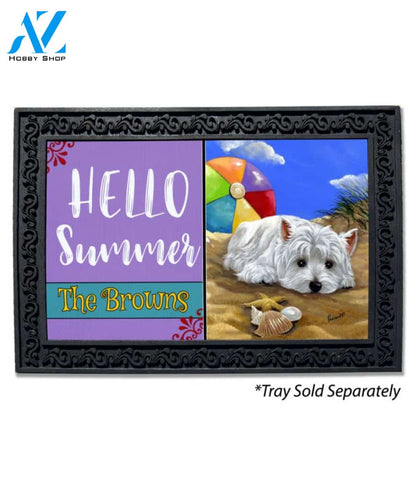 Personalized West Highland Terrier Beach Doormat - 18" x 30"