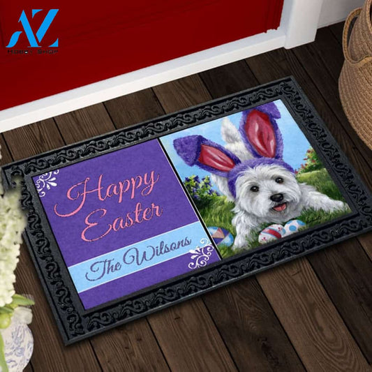 Personalized West Highland Terrier Egg Hunt Doormat - 18" x 30"
