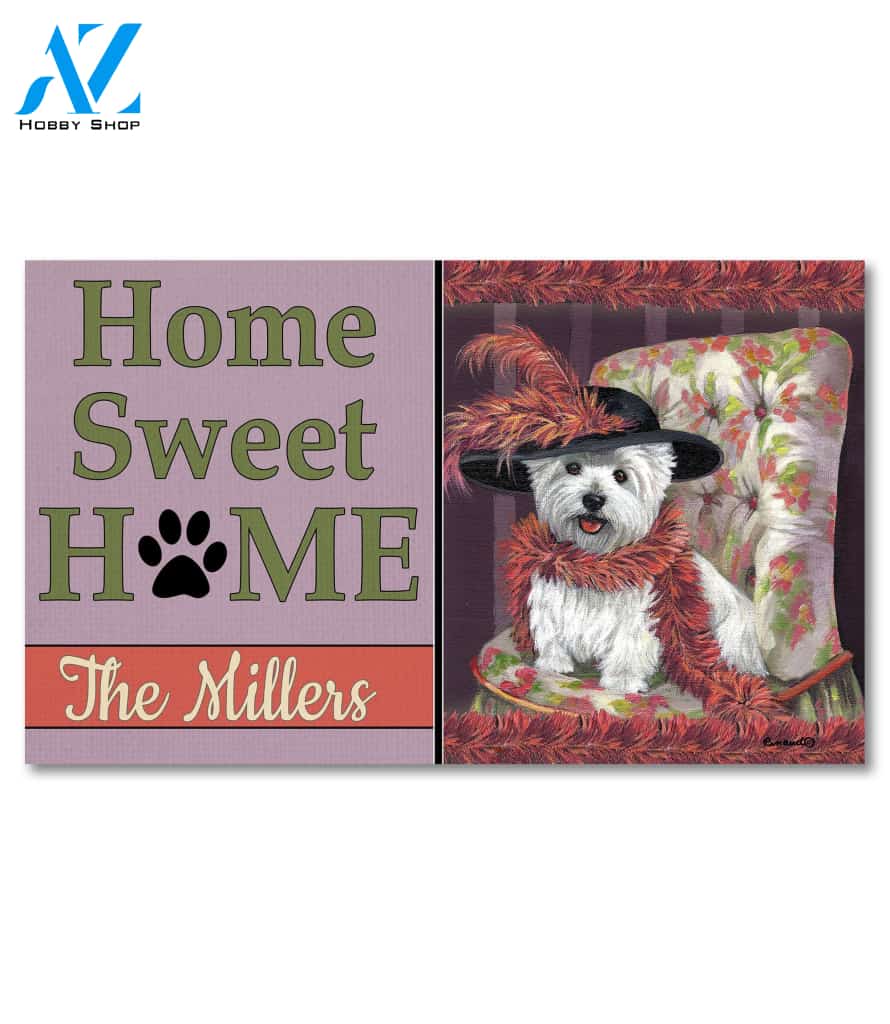 Personalized West Highland Terrier Mae West Doormat - 18" x 30"