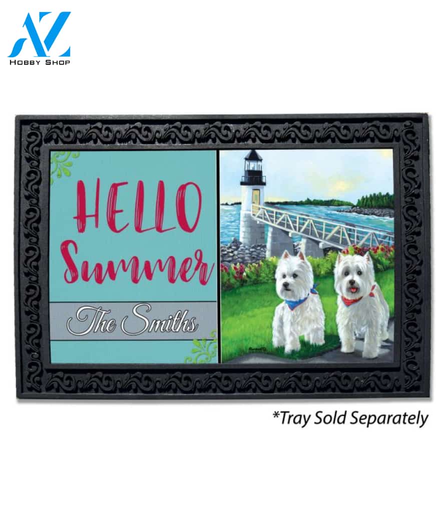 Personalized West Highland Terrier Schooner & Annie Doormat - 18" x 30"