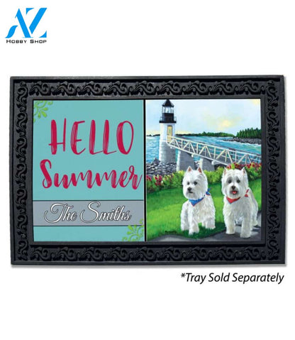 Personalized West Highland Terrier Schooner & Annie Doormat - 18" x 30"