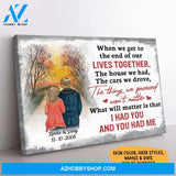 Personalized When We Get To The End Of Our Lives Together Canvas, Sunset, Premium Canvas Wall Art