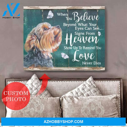 Personalized When You Believe Dog Photo Wall Art Canvas