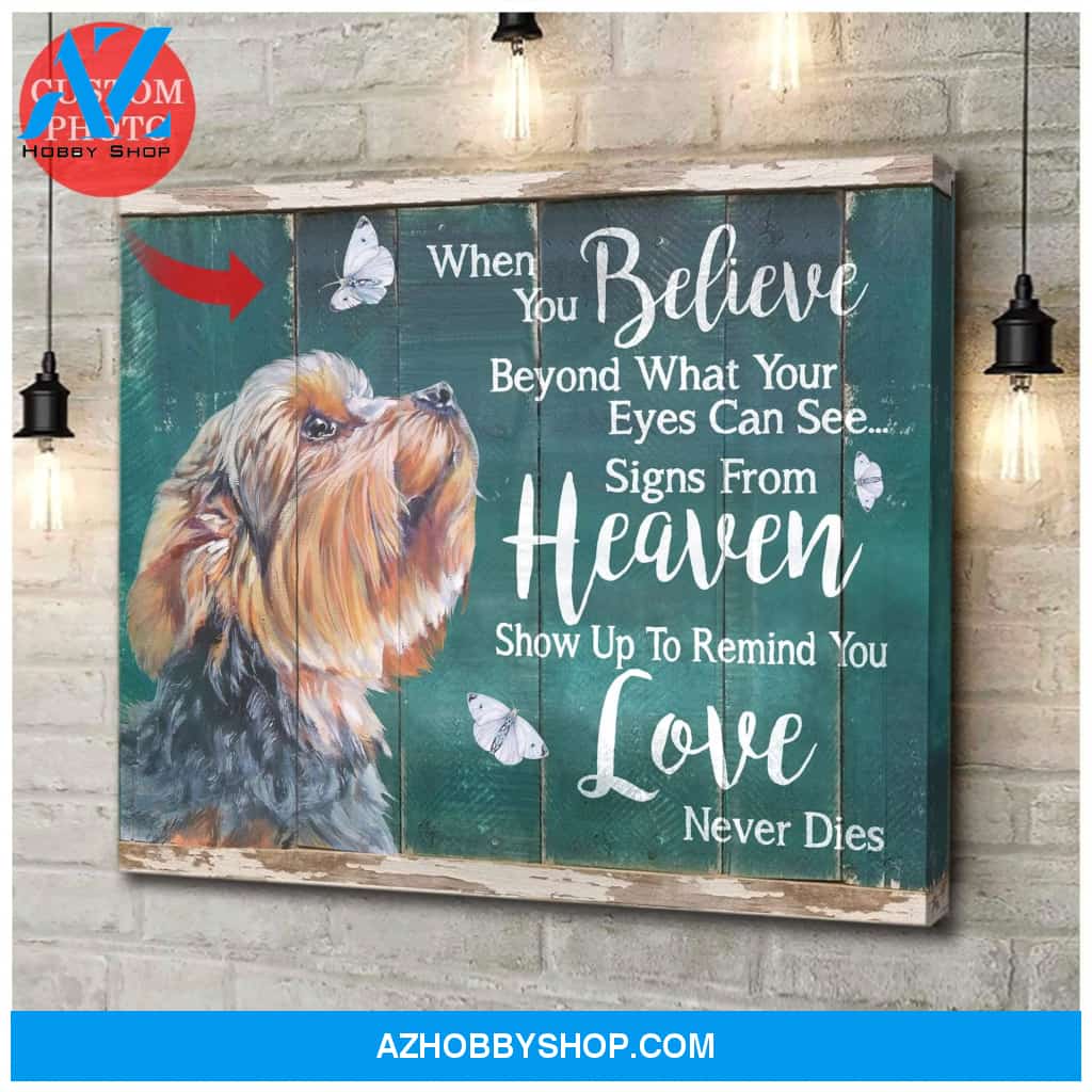 Personalized When You Believe Dog Photo Wall Art Canvas