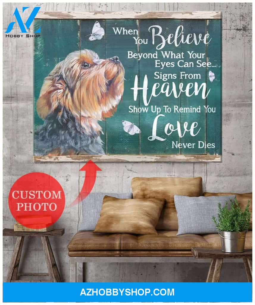 Personalized When You Believe Dog Photo Wall Art Canvas