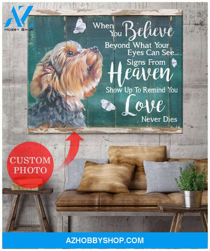 Personalized When You Believe Dog Photo Wall Art Canvas