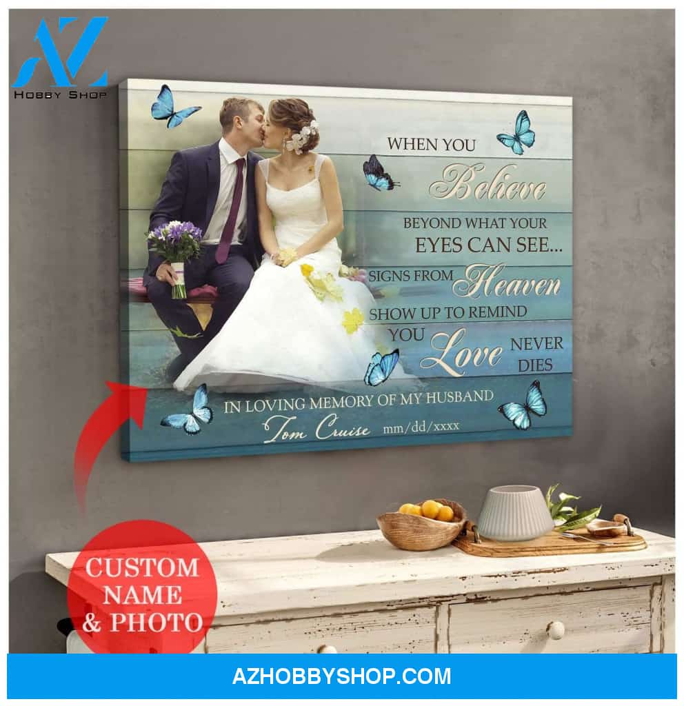 Personalized When You Believe Family Photo Wall Art Canvas