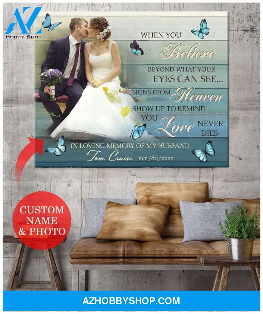 Personalized When You Believe Family Photo Wall Art Canvas