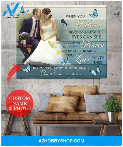 Personalized When You Believe Family Photo Wall Art Canvas