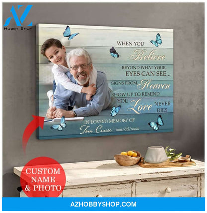 Personalized When You Believe Family Photo Wall Art Canvas