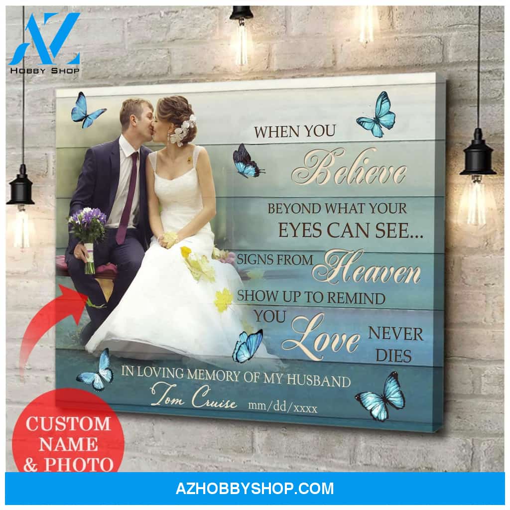 Personalized When You Believe Family Photo Wall Art Canvas