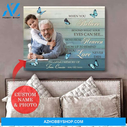 Personalized When You Believe Family Photo Wall Art Canvas