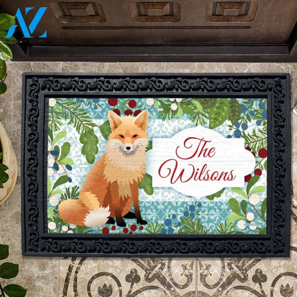 Personalized Winter Fox - Doormat - 18