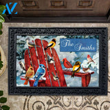 Personalized Winter Snow Birds Doormat - 18" x 30"