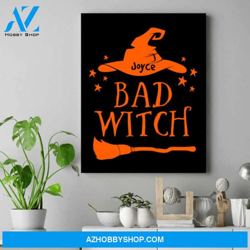 Personalized Witch Canvas Art - Bestie Gift Ideas - Halloween Birthday Gift Ideas