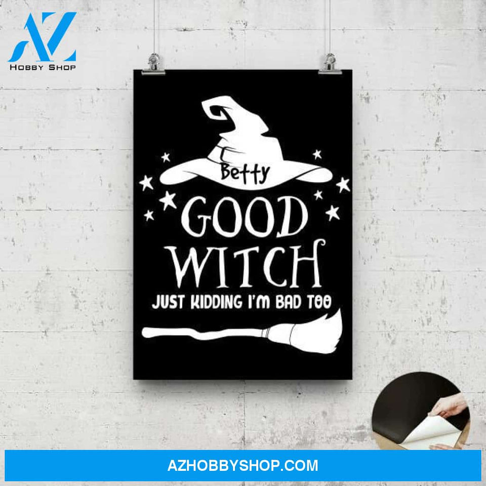 Personalized Witch Canvas Art - Bff Birthday Gifts - Halloween Gifts For Adults
