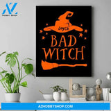 Personalized Witch Canvas Art - Big Sister Gifts - Halloween Birthday Gifts