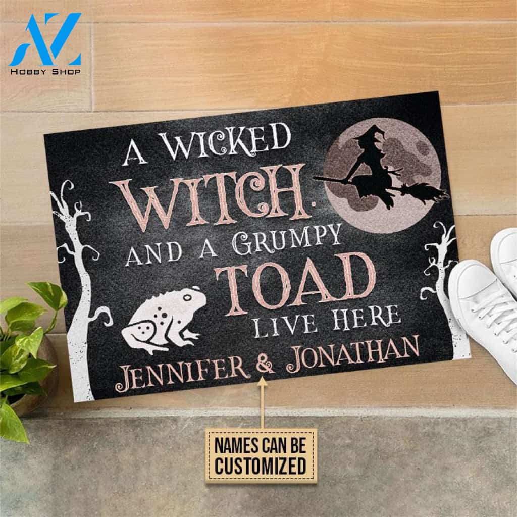 Personalized Witch Wicked Witch Live Here Customized Doormat