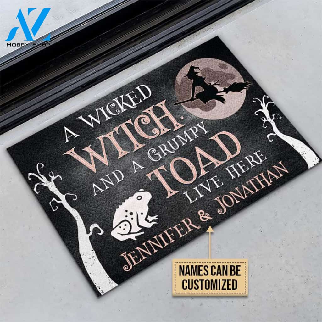 Personalized Witch Wicked Witch Live Here Customized Doormat
