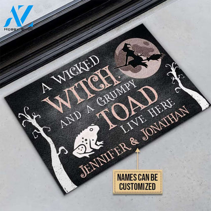 Personalized Witch Wicked Witch Live Here Customized Doormat