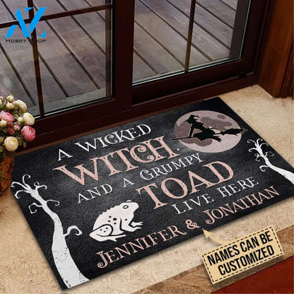 Personalized Witch Wicked Witch Live Here Customized Doormat