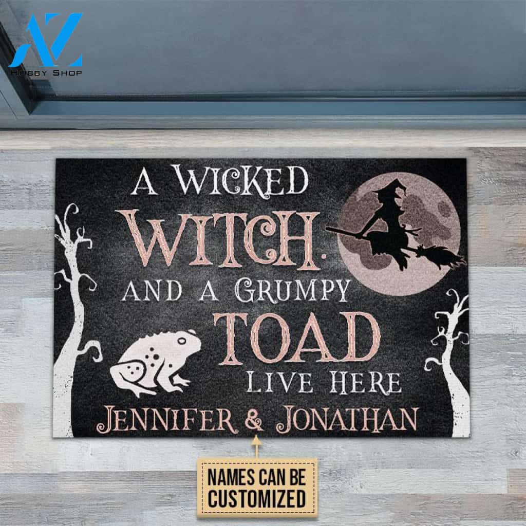 Personalized Witch Wicked Witch Live Here Customized Doormat