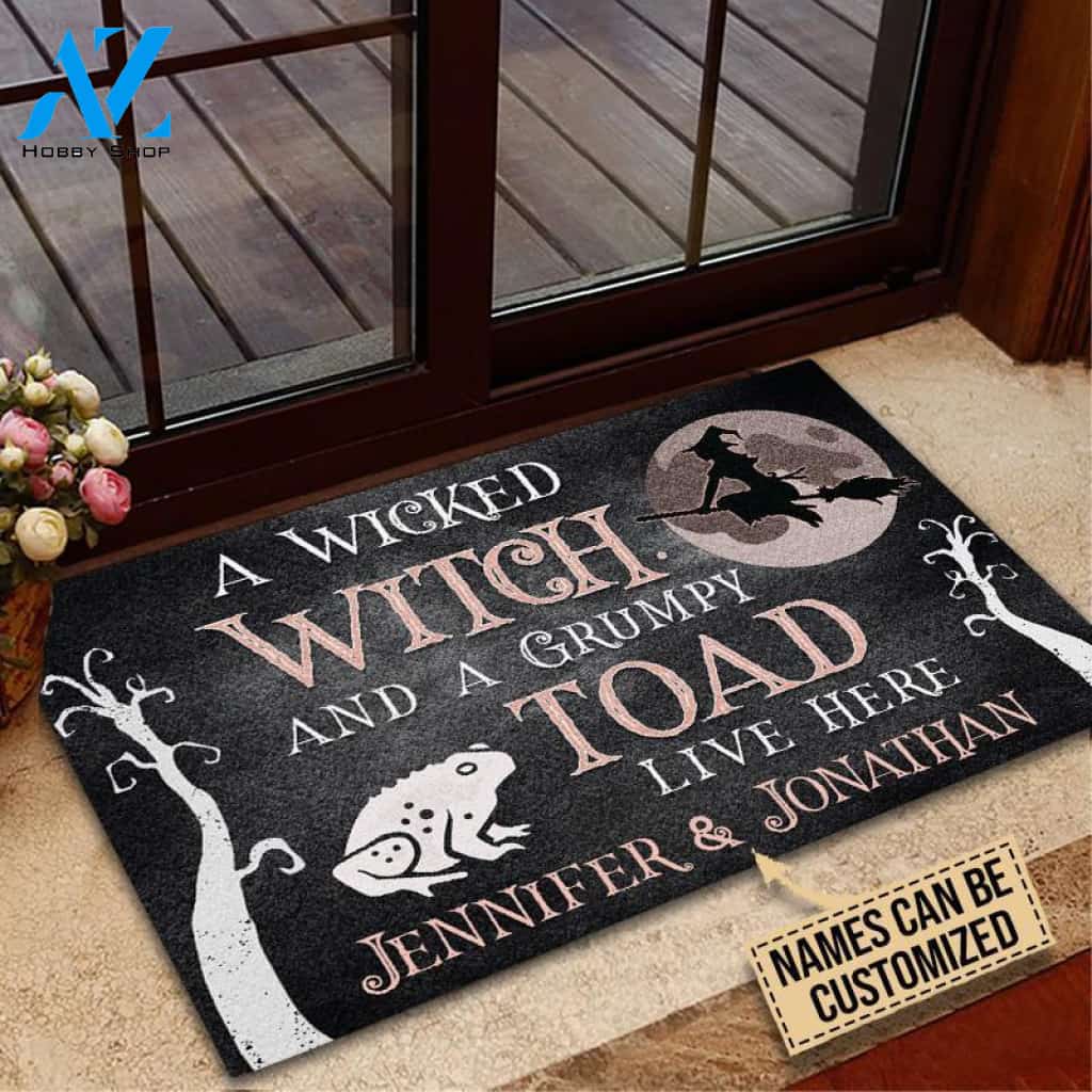 Personalized Witch Wicked Witch Live Here Customized Doormat