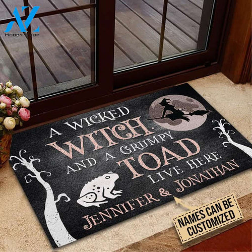 Personalized Witch Wicked Witch Live Here Customized Doormat