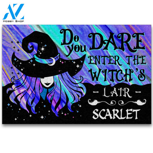 Personalized Witch Wizard Halloween Spell Do You Dare Indoor And Outdoor Doormat Gift For Friend Family Decor Warm House Gift Welcome Mat