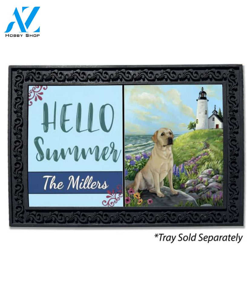 Personalized Yellow Labrador Doormat - 18" x 30"