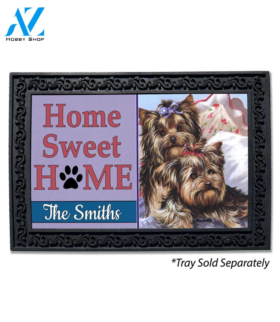 Personalized Yorkshire Terrier Bed Bugs Doormat - 18" x 30"