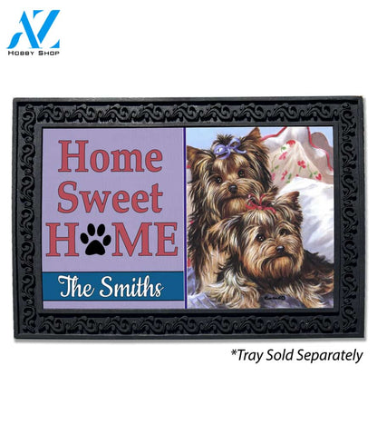 Personalized Yorkshire Terrier Bed Bugs Doormat - 18" x 30"