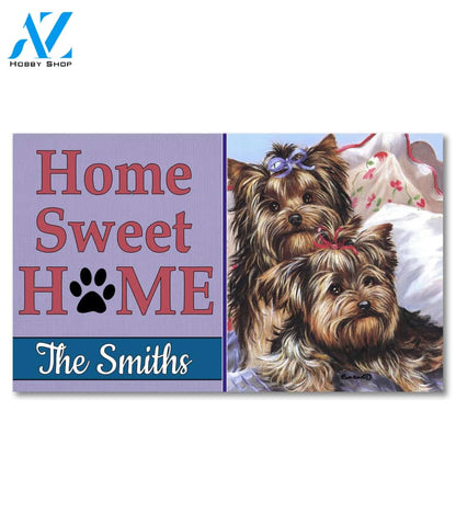 Personalized Yorkshire Terrier Bed Bugs Doormat - 18" x 30"