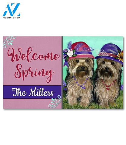 Personalized Yorkshire Terrier Sisters Doormat - 18" x 30"