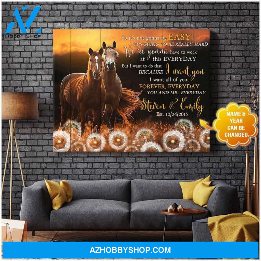 Personalized You and me... Everyday Canvas For Couple Wall Art Decor