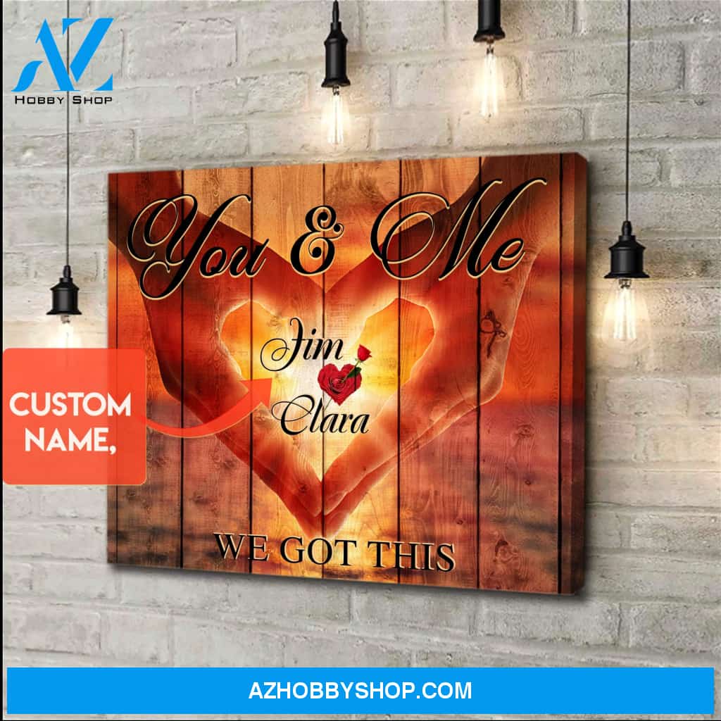 Personalized You & Me Name Wall Art Canvas
