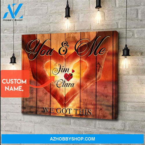 Personalized You & Me Name Wall Art Canvas
