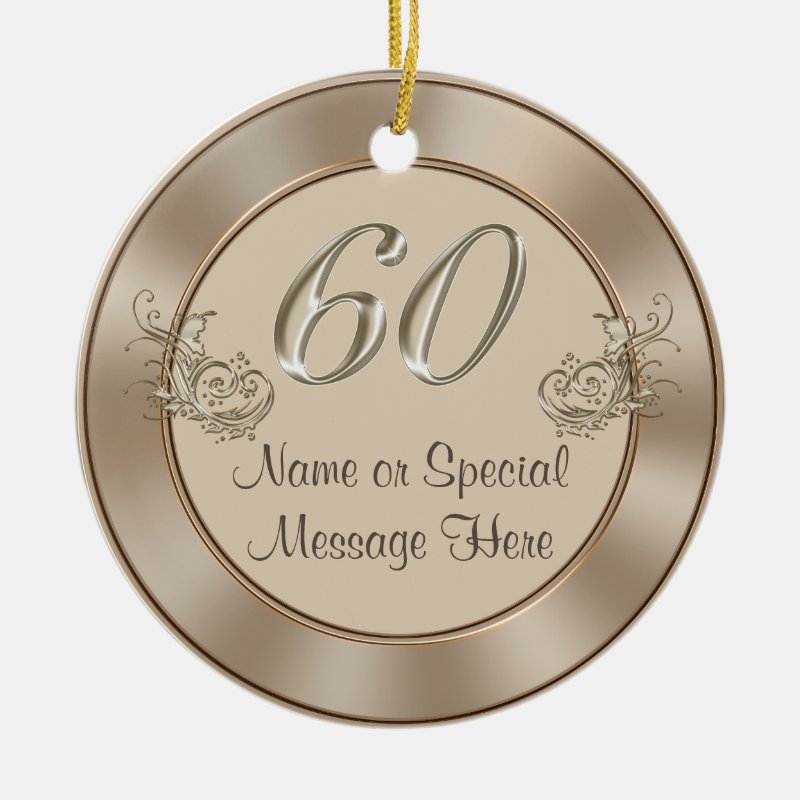 Personalized 60Th Anniversary Or Birthday Ornament