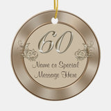 Personalized 60Th Anniversary Or Birthday Ornament