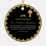 Personalized Ordination Anniversary Priest Pastor Ceramic Ornament