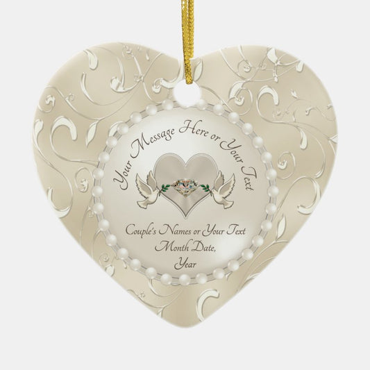 Personalized Wedding Ornament Anniversary Ornament