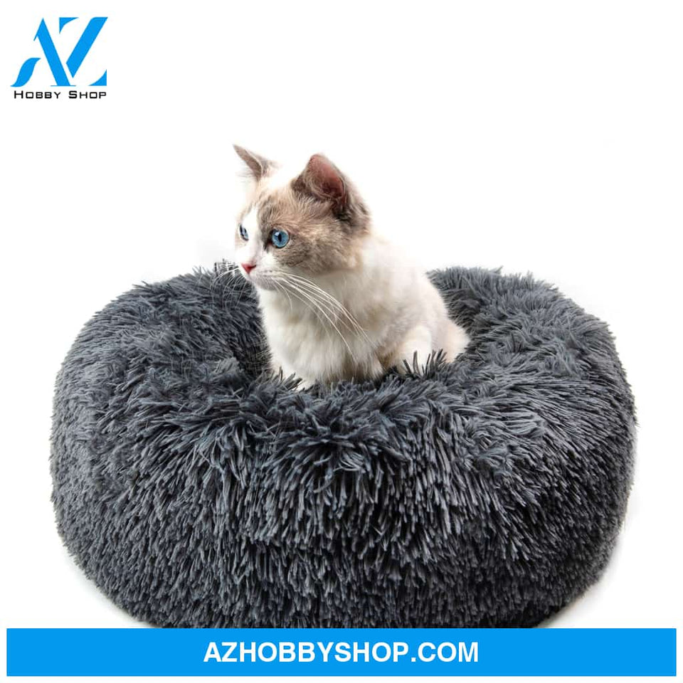 Pet Beds For Cats Anti Anxiety Fluffy Dog Bed Cuddler With Anti-Slip & Water-Resistant Bottom