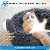 Pet Beds For Cats Anti Anxiety Fluffy Dog Bed Cuddler With Anti-Slip & Water-Resistant Bottom