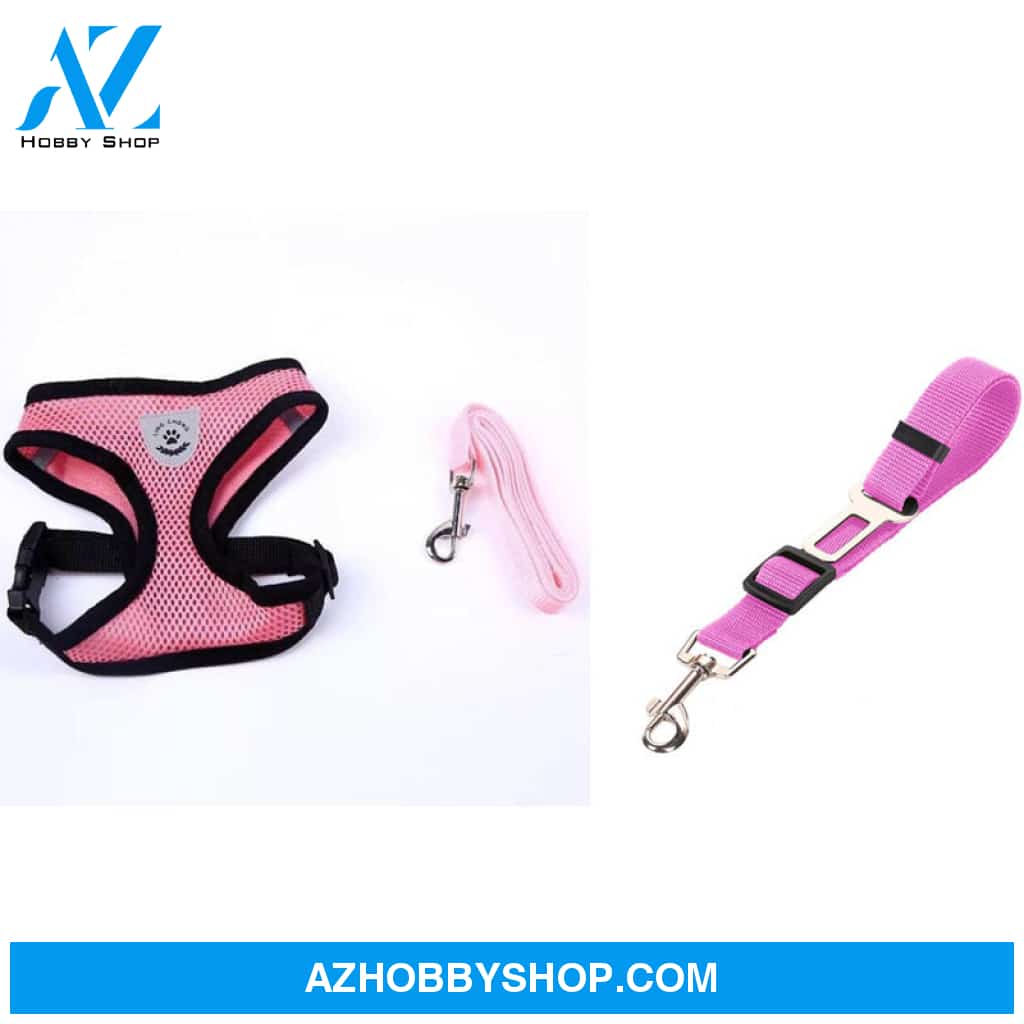 Pet Car Seat Belt Leash Pink2 / L