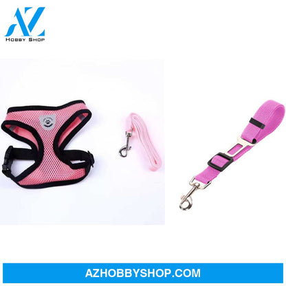 Pet Car Seat Belt Leash Pink2 / L