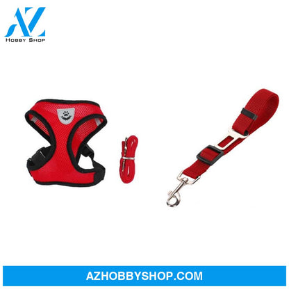 Pet Car Seat Belt Leash Red2 / M
