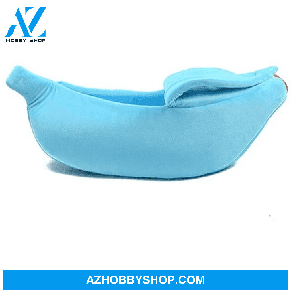 Pet House Dog Bed Banana Shape Cute Kennel Nest Warm Sofas Sleeping Blues