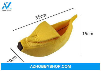 Pet House Dog Bed Banana Shape Cute Kennel Nest Warm Sofas Sleeping M