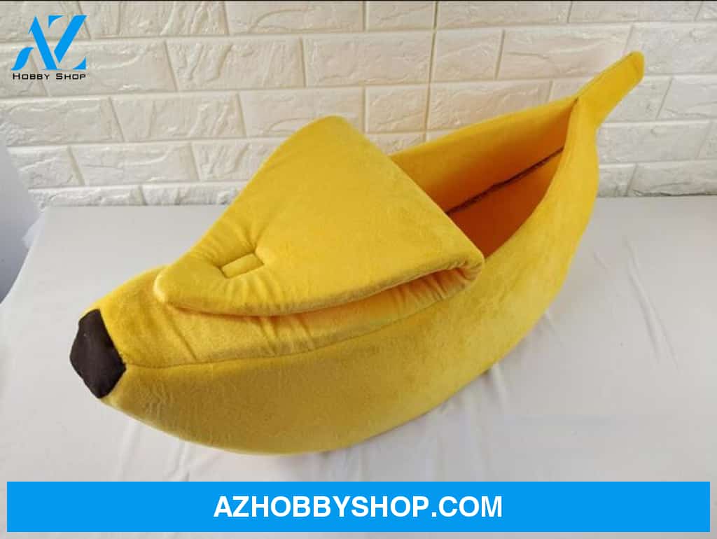 Pet House Dog Bed Banana Shape Cute Kennel Nest Warm Sofas Sleeping Yellowl